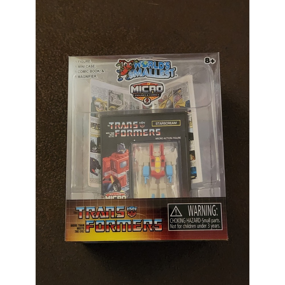 Worlds Smallest Transformers Micro Figures Starscream Soundwave Comic Set 2pk
